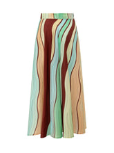 Gonna Lunga con Stampa Ondulata - Abbigliamento Donna | Lidia Shopping