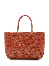 DRAGON DIFFUSION - Mini Flat Gora Woven Handbag - Brown | Lidia Shopping | Official Website