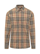 BURBERRY - Caxtan Check Shirt - Brown | Lidia Shopping | Official Website