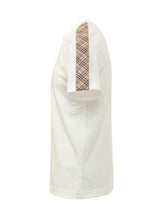 BURBERRY - T-shirt con Bande Check sulle Spalle - Bianco | Lidia Shopping ® | Official Website