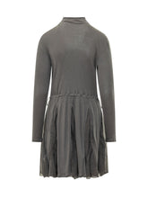 DIESEL - Abito Rei con Gonna a Pannelli - Verde - LIDIASHOPPING® - Official Website