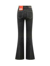 DIESEL - High Rise Flared Jeans - Black - LIDIASHOPPING® - Official Website
