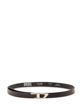 DIESEL - Slim Belt with Logo Buckle - Black - LIDIASHOPPING® - Official Website