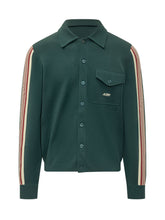 AUTRY - Jacket with Shirt Collar and Side Stripes - Green - LIDIASHOPPING® - Official Website
