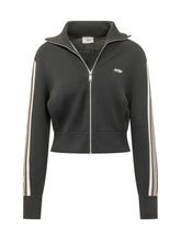 AUTRY - Cropped Jacket with Zip and Side Stripes - Black - LIDIASHOPPING® - Official Website