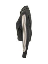 AUTRY - Cropped Jacket with Zip and Side Stripes - Black - LIDIASHOPPING® - Official Website