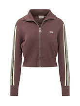 AUTRY - Cropped Jacket with Zip and Side Stripes - Red - LIDIASHOPPING® - Official Website