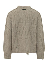 REPRESENT - Distressed Cable Knit Sweater - Beige - LIDIASHOPPING® - Official Website