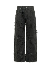 REPRESENT - Jeans Ampi con Effetto Distressed - Nero - LIDIASHOPPING® - Official Website