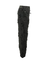 REPRESENT - Jeans Ampi con Effetto Distressed - Nero - LIDIASHOPPING® - Official Website