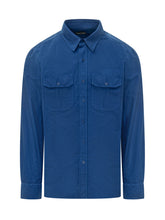 TOM FORD - Camicia con Doppie Tasche sul Petto - Blu - LIDIASHOPPING® - Official Website