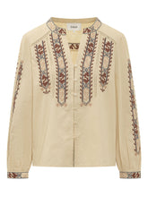 BA&SH - Blusa Faustina con Ricami - Giallo | Lidia Shopping | Official Website