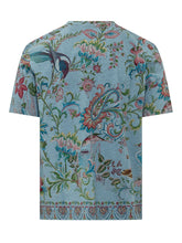 ETRO - T-shirt con Stampa Floreale - Blu | Lidia Shopping | Official Website