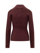 VICTORIA BECKHAM - Pullover a Coste con Collo Alto - Rosso | Lidia Shopping ® | Official Website