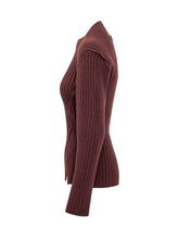 VICTORIA BECKHAM - Pullover a Coste con Collo Alto - Rosso | Lidia Shopping ® | Official Website