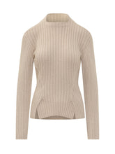 VICTORIA BECKHAM - Pullover a Coste Sagomato - Beige | Lidia Shopping ® | Official Website