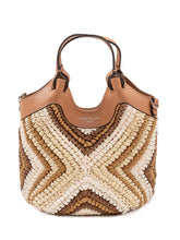 GIANNI CHIARINI - Dua Borsa a Mano Intrecciata con Motivo Geometrico - Marrone | Lidia Shopping | Official Website