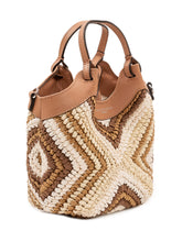 GIANNI CHIARINI - Dua Borsa a Mano Intrecciata con Motivo Geometrico - Marrone | Lidia Shopping | Official Website