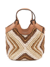 GIANNI CHIARINI - Dua Borsa a Mano Intrecciata con Motivo Geometrico - Marrone | Lidia Shopping | Official Website