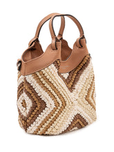GIANNI CHIARINI - Dua Borsa a Mano Intrecciata con Motivo Geometrico - Marrone | Lidia Shopping | Official Website