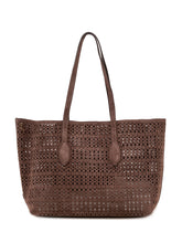GIANNI CHIARINI - Mashup Tote Bag Traforata con Manici Lunghi - Marrone | Lidia Shopping | Official Website