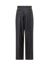 GIVENCHY - Pantaloni Double Pleat a Righe Sottili - Blu - LIDIASHOPPING® - Official Website