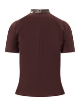 COURREGES - Top a Maniche Corte con Collo Alto - Rosso - LIDIASHOPPING® - Official Website