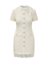 SELF-PORTRAIT - Mini Abito con Colletto in Pizzo - Bianco | Lidia Shopping ® | Official Website
