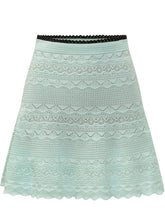 SELF-PORTRAIT - Minigonna Pointelle Svasata - Verde | Lidia Shopping ® | Official Website