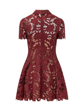 SELF-PORTRAIT - Mini Abito in Pizzo Floreale - Rosso | Lidia Shopping ® | Official Website