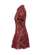 SELF-PORTRAIT - Mini Abito in Pizzo Floreale - Rosso | Lidia Shopping ® | Official Website