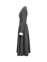 SELF-PORTRAIT - Abito Midi con Cintura - Grigio | Lidia Shopping ® | Official Website