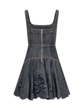 SELF-PORTRAIT - Mini Abito con Ricami Floreali - Blu | Lidia Shopping ® | Official Website