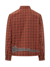 AMIRI - T-shirt with Vertical Lettering Print - Orange - LIDIASHOPPING® - Official Website