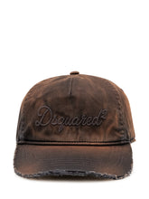 DSQUARED2 - Cappellino Baseball con Visiera Sfrangiata - Nero - LIDIASHOPPING® - Official Website