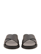 FERRAGAMO - Sandali Slide a Fasce Incrociate - Black | Lidia Shopping | Official Website