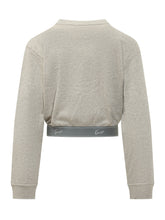 KENZO - Cropped Sweatshirt with Logo Band - Grey - LIDIASHOPPING® - Official Website