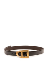 VERSACE - Belt with Square Buckle - Black - LIDIASHOPPING® - Official Website