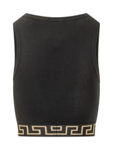 VERSACE - Top Corto con Fascia Decorata - Nero | Lidia Shopping ® | Official Website
