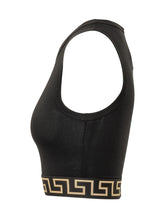 VERSACE - Top Corto con Fascia Decorata - Nero | Lidia Shopping ® | Official Website