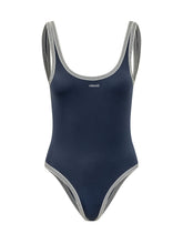VERSACE - Costume Intero con Profili Geometrici - Blu | Lidia Shopping ® | Official Website