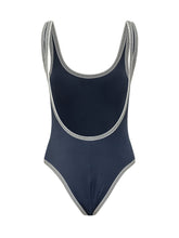 VERSACE - Costume Intero con Profili Geometrici - Blu | Lidia Shopping ® | Official Website