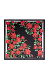 DOLCE & GABBANA - Square Scarf with Floral Print - Black - LIDIASHOPPING® - Official Website