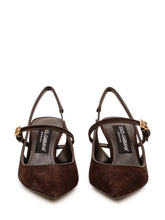 DOLCE & GABBANA - Slingback a Punta con Tacco Alto - Marrone - LIDIASHOPPING® - Official Website