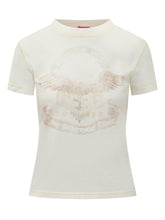 DIESEL - T-shirt Maggy con Stampa Aquila - Bianco - LIDIASHOPPING® - Official Website