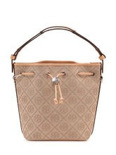 TORY BURCH - Monogram Bucket Bag with Drawstring - Beige - LIDIASHOPPING® - Official Website