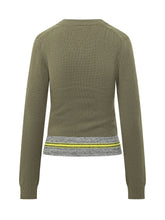 J.W. ANDERSON - V Neck Jumper with Contrast Trim - Green - LIDIASHOPPING® - Official Website