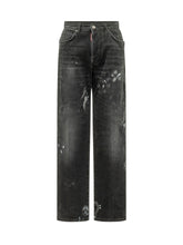 DSQUARED2 - San Diego Jeans with Splatter Motif - Black - LIDIASHOPPING® - Official Website