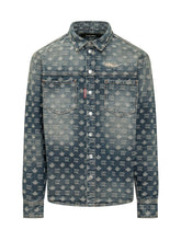 DSQUARED2 - Overshirt con Motivo Jacquard - Blu - LIDIASHOPPING® - Official Website