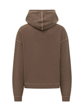 DSQUARED2 - Felpa con Cappuccio e Fondo Regolabile - Marrone - LIDIASHOPPING® - Official Website